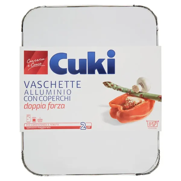 Cuki Tavi din Aluminiu cu Capace, 8 Prtii 2 buc, bax 6 Set